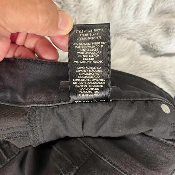 Seven7 Jeans Womens 6 Skinny Black High Rise Stretch Denim Embroidered Pockets - Picture 9 of 12